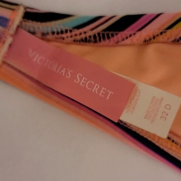 Victoria's Secret Striped Convertible Strapless Bikini Top Size 32D - Picture 3 of 4